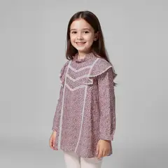 CONIGLIO - Vestido Niña Flores Manga larga Algodón