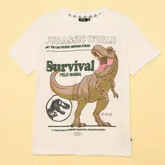 JURASSIC WORLD - Camiseta Niño con Estampado Manga corta Algodón