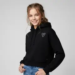 ELV - Saco Con capucha para Niña con Estampado de Algodón