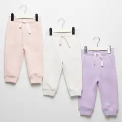 YAMP - Pantalones Bebé niña Pack de 3 unidades Cintura elásticada  Algodón
