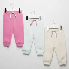 YAMP - Pantalones Bebé niña Pack de 3 unidades Cintura elásticada  Algodón
