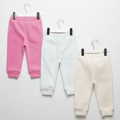 YAMP - Pantalones Bebé niña Pack de 3 unidades Cintura elásticada  Algodón