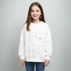 CONIGLIO - Saco para Niña Con aplique de Algodón