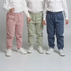 YAMP - Jogger Niña Pack de 3 unidades con Cintura elásticada Algodón