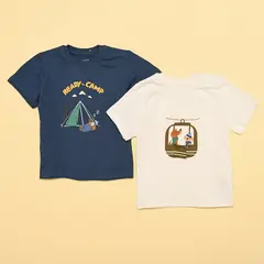 YAMP - Camisetas Bebé niño Pack de 2 unidades Manga corta Algodón