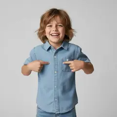 YAMP - Camisa para Niño Manga corta de Algodón