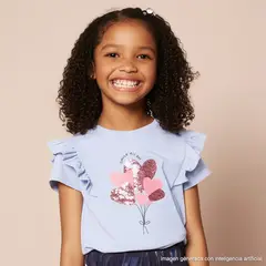 YAMP - Camiseta Niña Boleros Manga corta