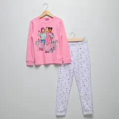 BARBIE - Pijama Cintura elásticada para Niña 2 piezas con Estampado de Algodón