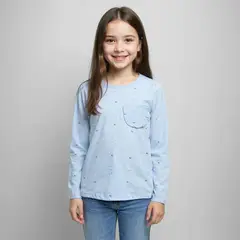 YAMP - Camiseta Niña Manga larga Algodón