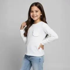 YAMP - Camiseta Niña Manga larga Algodón