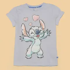 LILO & STITCH - Camiseta Niña con Estampado Algodón