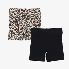 YAMP - Shorts Niña Pack de 2 unidades con Cintura elásticada Algodón
