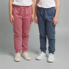YAMP - Jogger Niña Pack de 2 unidades con Cintura elásticada Algodón