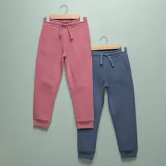 YAMP - Jogger Niña Pack de 2 unidades con Cintura elásticada Algodón