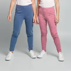 YAMP - Leggings Niña Pack de 2 unidades con Cintura elásticada Algodón