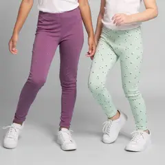 YAMP - Leggings Niña Pack de 2 unidades con Cintura elásticada Algodón
