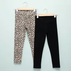 YAMP - Leggings Niña Pack de 2 unidades con Cintura elásticada Algodón