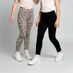 YAMP - Leggings Niña Pack de 2 unidades con Cintura elásticada Algodón