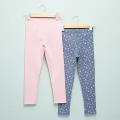 YAMP - Leggings Niña Pack de 2 unidades con Cintura elásticada Algodón
