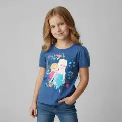 DISNEY - Camiseta Niña Manga corta Algodón Frozen