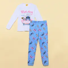 LILO & STITCH - Pijama para Niña 2 piezas con Estampado Cintura elásticada de Algodón