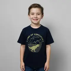 YAMP - Camiseta Para Niño con Estampado Manga corta de Algodón