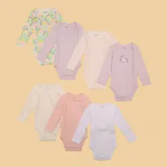 YAMP - Bodies Bebé niña Pack de 7 unidades  Algodón