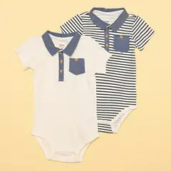 YAMP - Bodies Bebé niño Pack de 2 unidades  Algodón