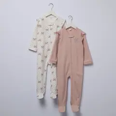 YAMP - Pijama para Bebé niña Pack de 2 unidades de Algodón