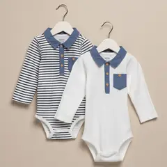 YAMP - Bodies Bebé niño Pack de 2 unidades Algodón