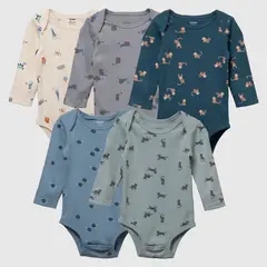 YAMP - Bodies Bebé niño Pack de 5 unidades Algodón