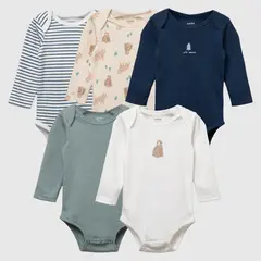 YAMP - Bodies Bebé niño Pack de 5 unidades Algodón