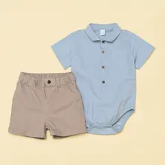YAMP - Sets Body manga corta + Pantalón para Bebé niño en Algodón