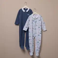 YAMP - Pijama para Bebé niño Pack de 2 unidades de Algodón