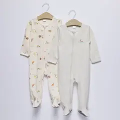 YAMP - Pijamas Bebé niño Pack de 2 unidades Liso Manga larga Algodón