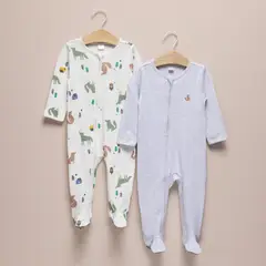 YAMP - Pijamas Bebé niño Pack de 2 unidades Liso Manga larga Algodón