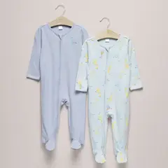 YAMP - Pijamas Bebé niño Pack de 2 unidades Liso Manga larga Algodón