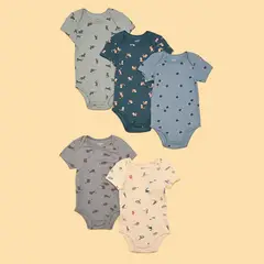 YAMP - Bodies Bebé niño Pack de 5 unidades  Algodón