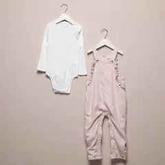 YAMP - Sets Jardinera + Body manga larga para Bebé niña en Algodón