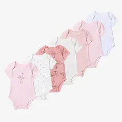 YAMP - Bodies Bebé niña Pack de 7 unidades  Algodón