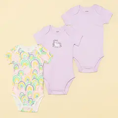 YAMP - Bodies Bebé niña Pack de 3 unidades  Algodón