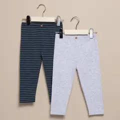YAMP - Pantalones Bebé niña Pack de 2 unidades Cintura elásticada Algodón