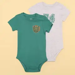 YAMP - Bodies Bebé niño Pack de 2 unidades  Algodón