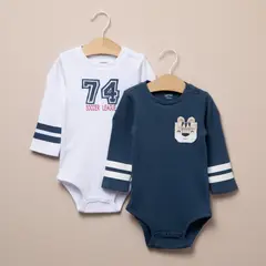 YAMP - Bodies Bebé niño Pack de 2 unidades Algodón