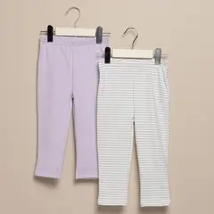 YAMP - Pantalones Bebé niña Pack de 2 unidades Cintura elásticada Algodón