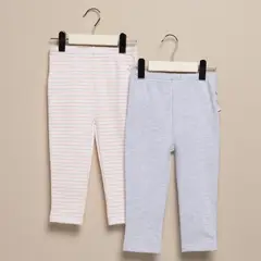YAMP - Pantalones Bebé niña Pack de 2 unidades Cintura elásticada Algodón