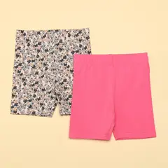 YAMP - Shorts Bebé niña Pack de 2 unidades con Cintura elásticada Algodón