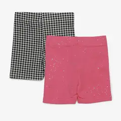 YAMP - Shorts Bebé niña Pack de 2 unidades con Cintura elásticada Algodón