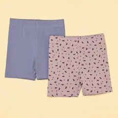 YAMP - Shorts Bebé niña Pack de 2 unidades con Cintura elásticada Algodón