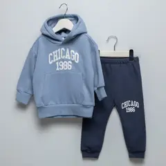 YAMP - Sets Saco con capucha + Jogger para Bebé niño en Algodón